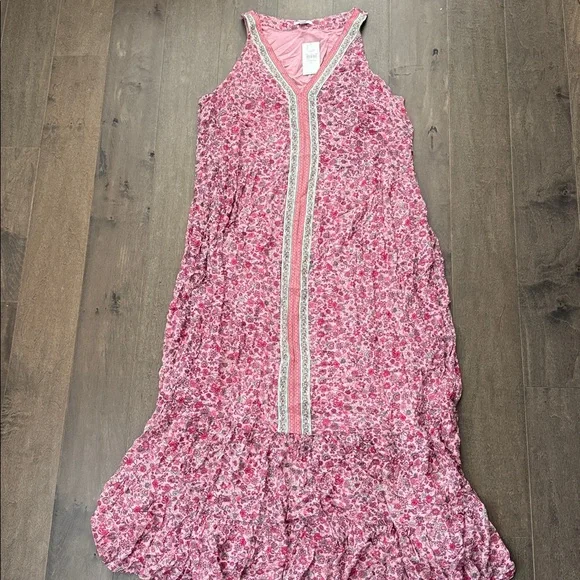 NWT J. Jill Pink Floral Dress - Picture 1 of 5
